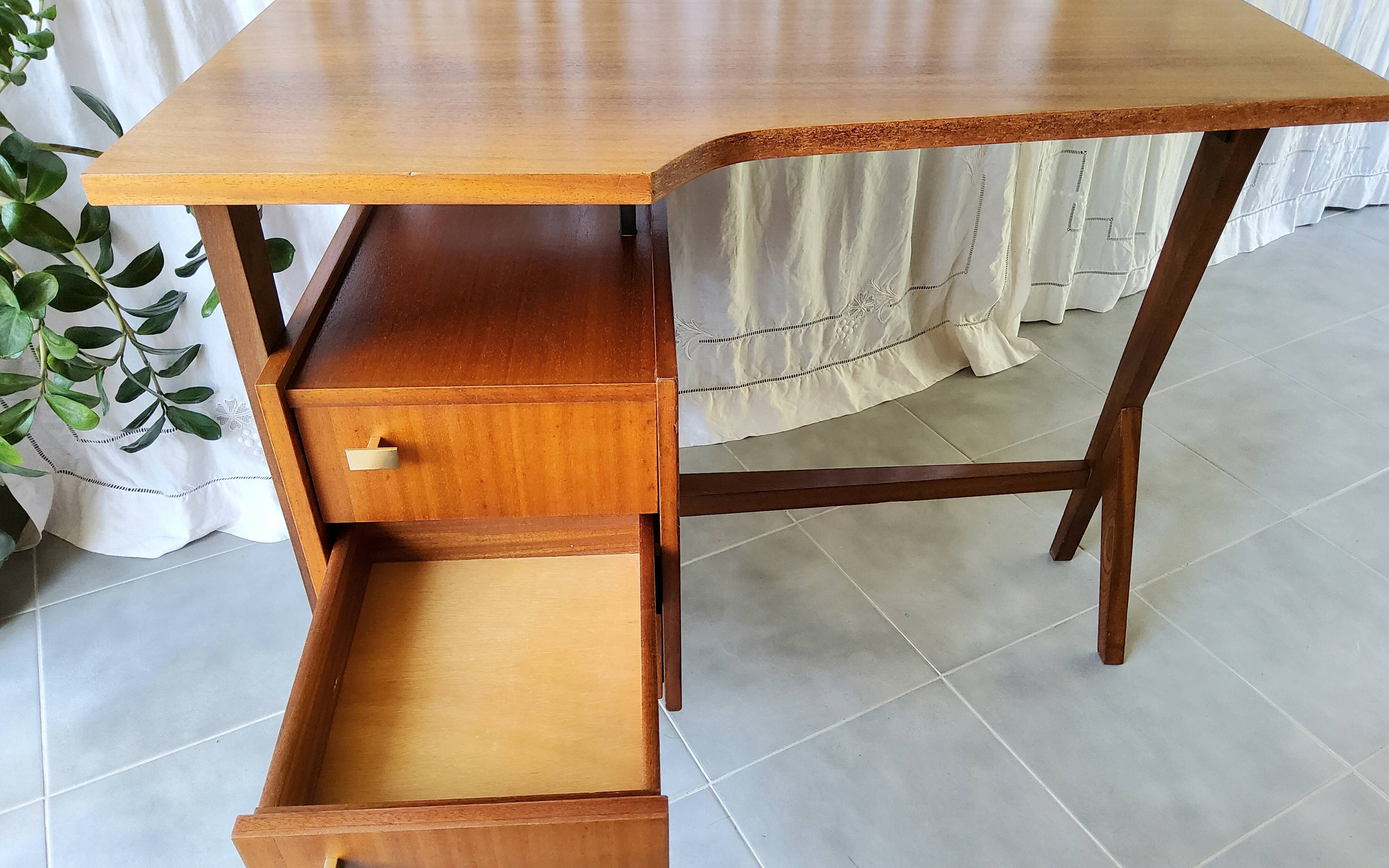 Asymmetrical desk from the 50s/60s