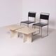 Pair of postmodern travertine coffee tables, Italy, 1980s