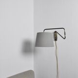 Danish Brass Swing Arm Wall Lamp, 1950s