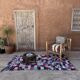 Moroccan carpet Boucherouite colored - 120 x 216 cm