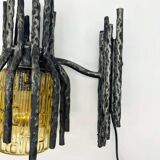 Pair of brutalist wall lights by Marcello Fantoni, 1960s