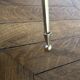 Vintage tripod side table lamp in brass from 1950 - 1960.