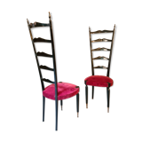 Pair of large vintage Italian formal chairs