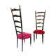Pair of large vintage Italian formal chairs
