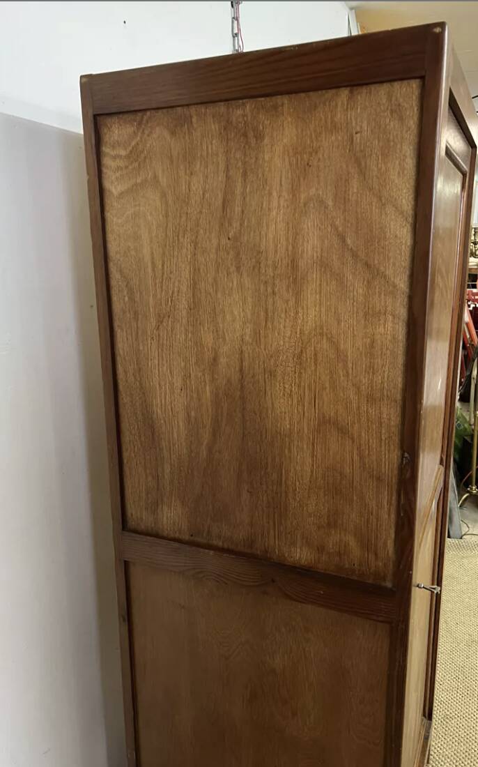 Vintage wooden Parisian wardrobe