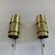 Pair of Scandinavian teak and brass sconces