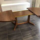 Table extensible Baumann vintage années 1970
