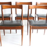 Rosewood Astrid Dining Chairs by Oswald Vermaercke for V-Form, 1962, Set of 5