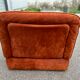 Paire de fauteuils en daim orange cinna