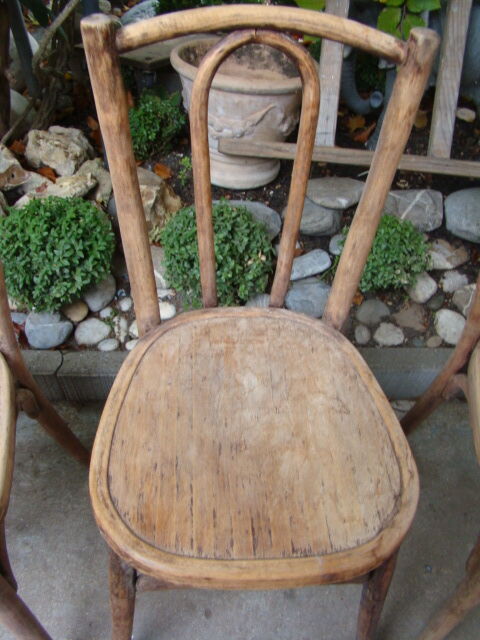 Lot of three old bistro chairs