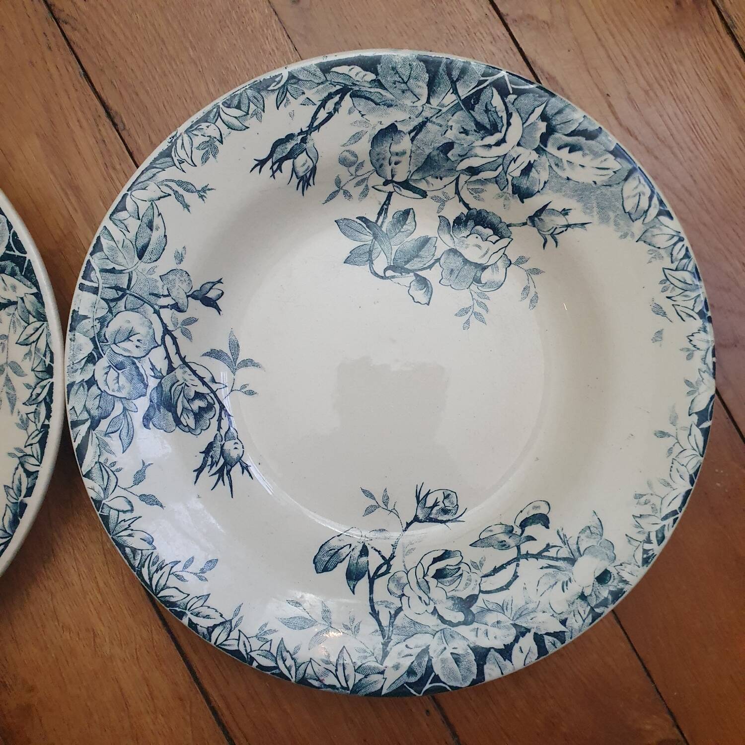 2 deep plates Terre de Fer Gien