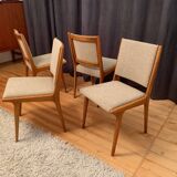 Ensemble de quatre chaises Cane Back conçues par Jens Risom, JO Carlssons, Suède, années 1950