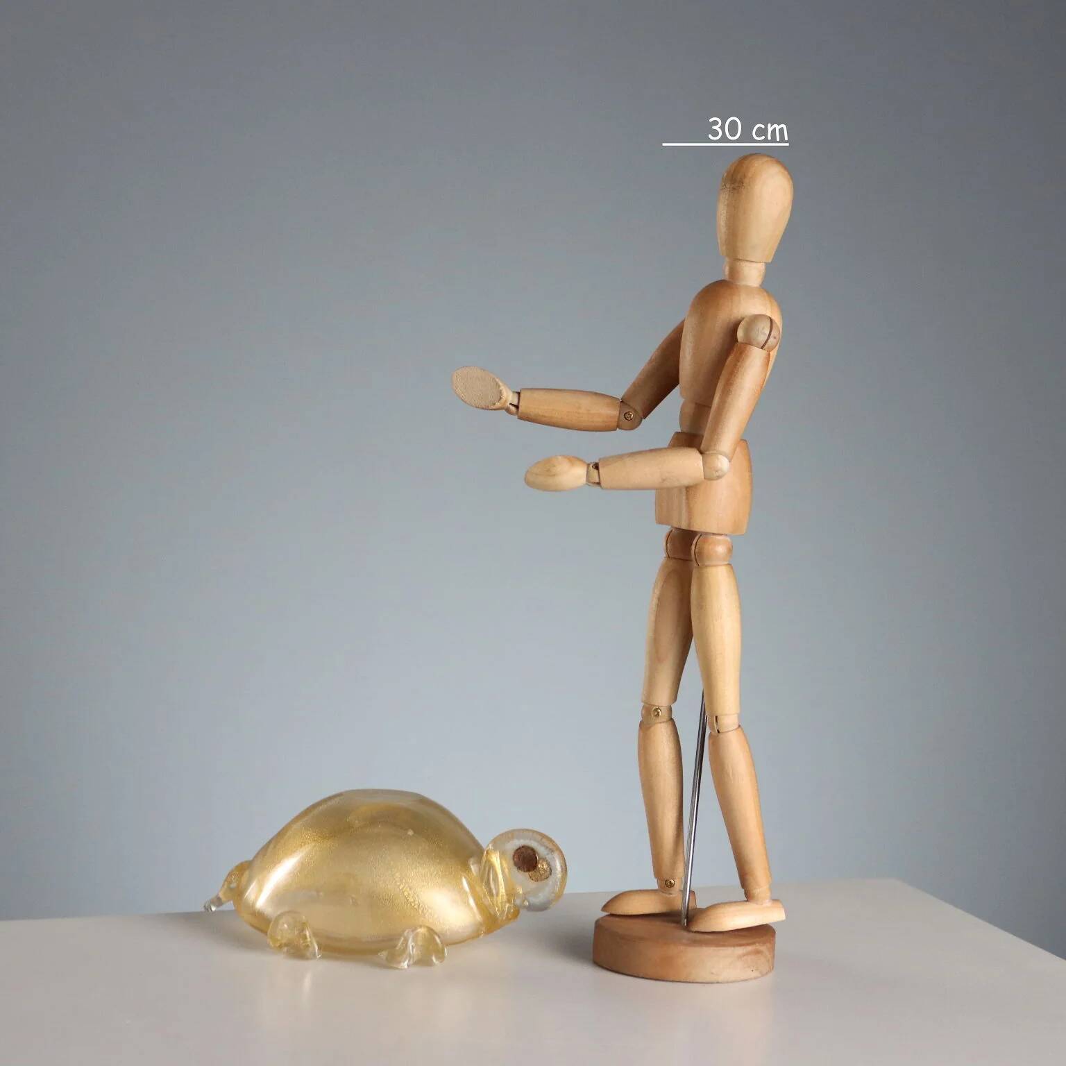 Cendrier en verre en forme de tortue, fabrication Murano, vintage XXe siècle