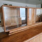 Buffet vaisselier Jindřich Halabala bois massif  noyer années  30-40