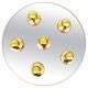 Fontana Arte Style Mirror in Gilded Bronze Glass Ceiling Light or Wall Sconce, Italy, 1970s
