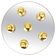 Fontana Arte Style Mirror in Gilded Bronze Glass Ceiling Light or Wall Sconce, Italy, 1970s