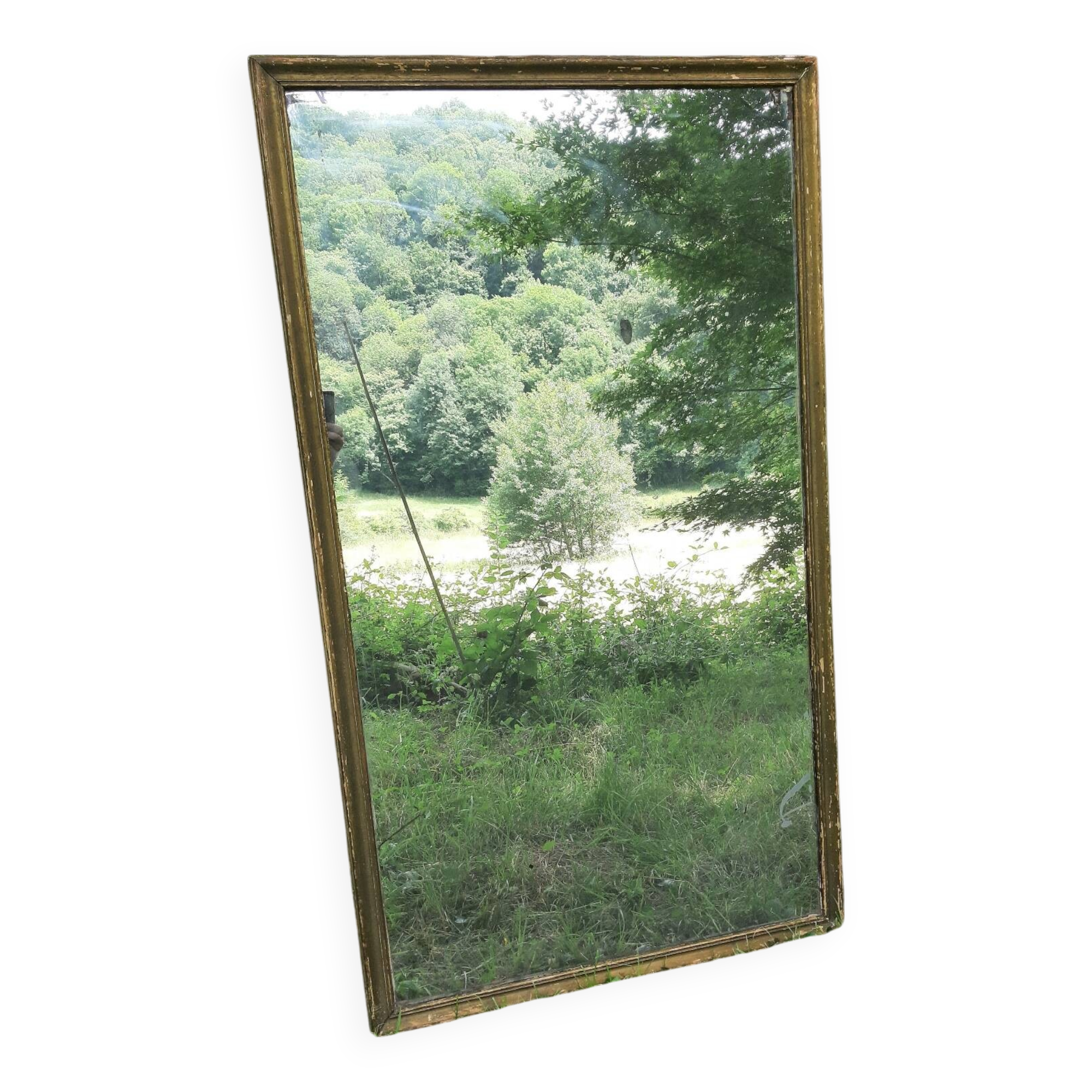 Antique mercury mirror. (Fireplace mirror)