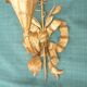 Pair of wall lamps gold patinated vintage metal