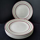 6 flat plates Digoin Sarreguemines Enghien model