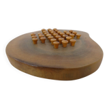 Handcrafted Wooden Solitaire Game, Germany, 1970s