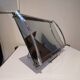 DLG Adnet Modernist Art Deco Glass and Chromed Brass Serving Tray