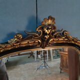 Large black and gold Napoleon III mirror 148X98