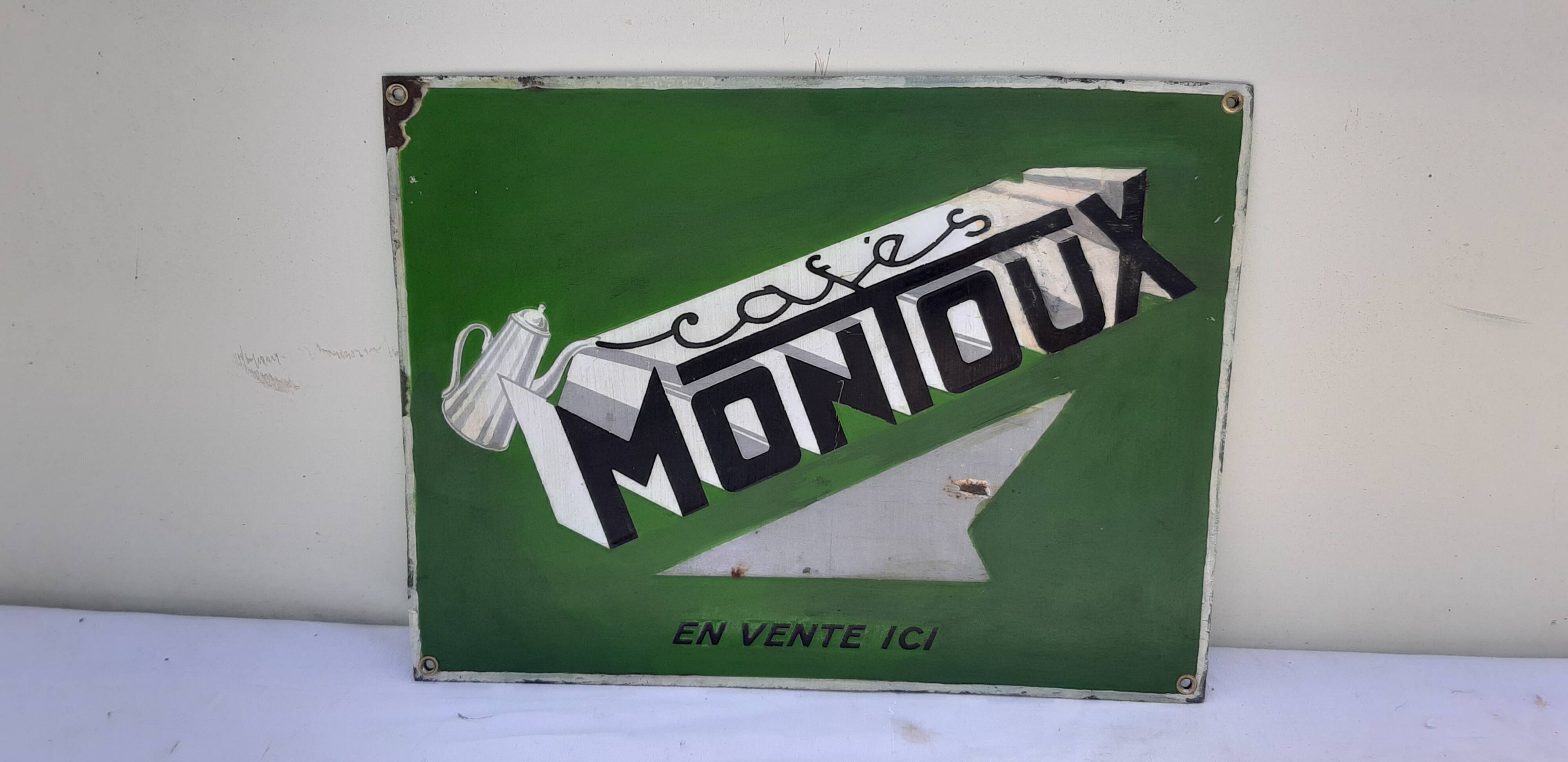 Café Montoux enameled plate