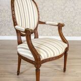 Early 19th Century Louis XVI French Walnut Armchair