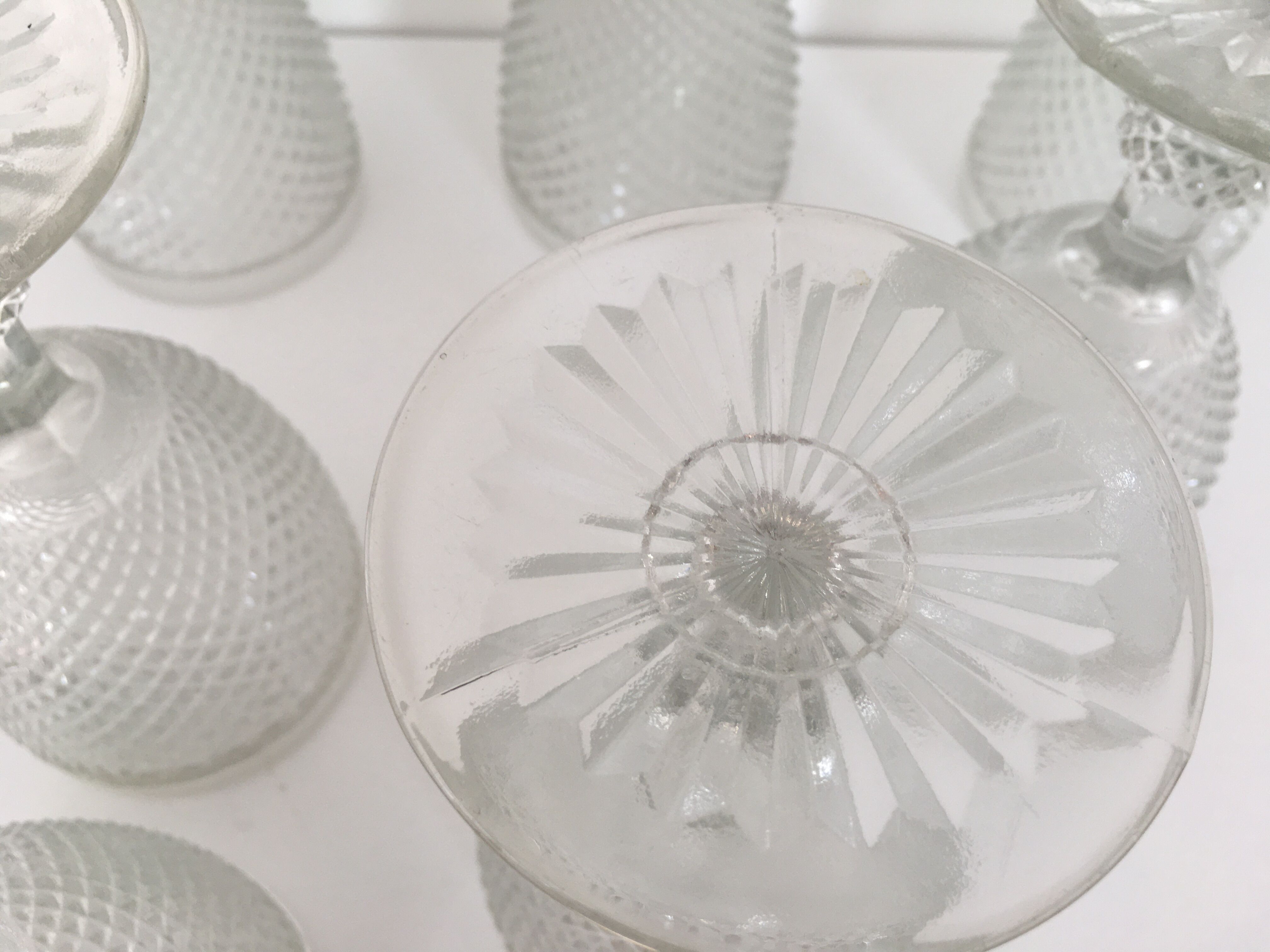 Transparent diamond tip walking glasses