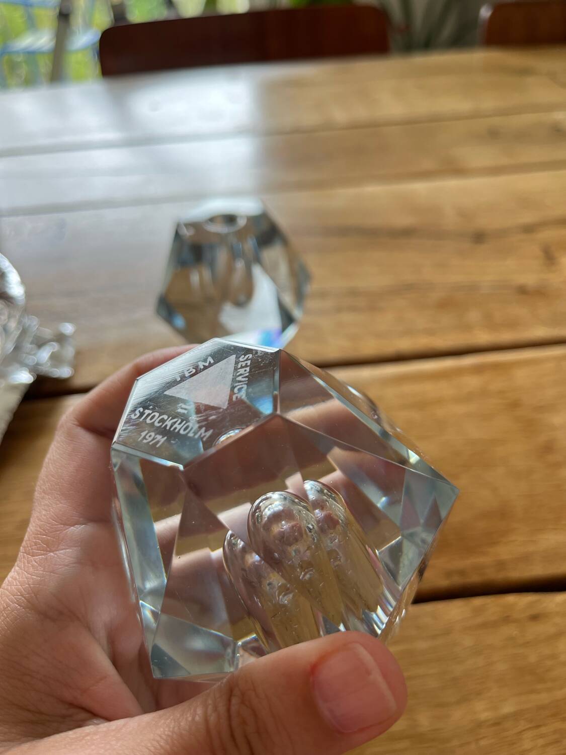 Pair of crystal vases