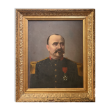 Oil on canvas of a millitaire portrait