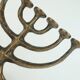 Chandelier brutaliste en bronze à 7 bras, années 1960-1970, milieu du siècle