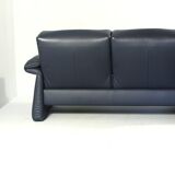 2-seater Leather Sofa Lugano by Erpo Int., Design 1985