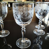 6 vintage crystal glasses from Arques model Dampierre
