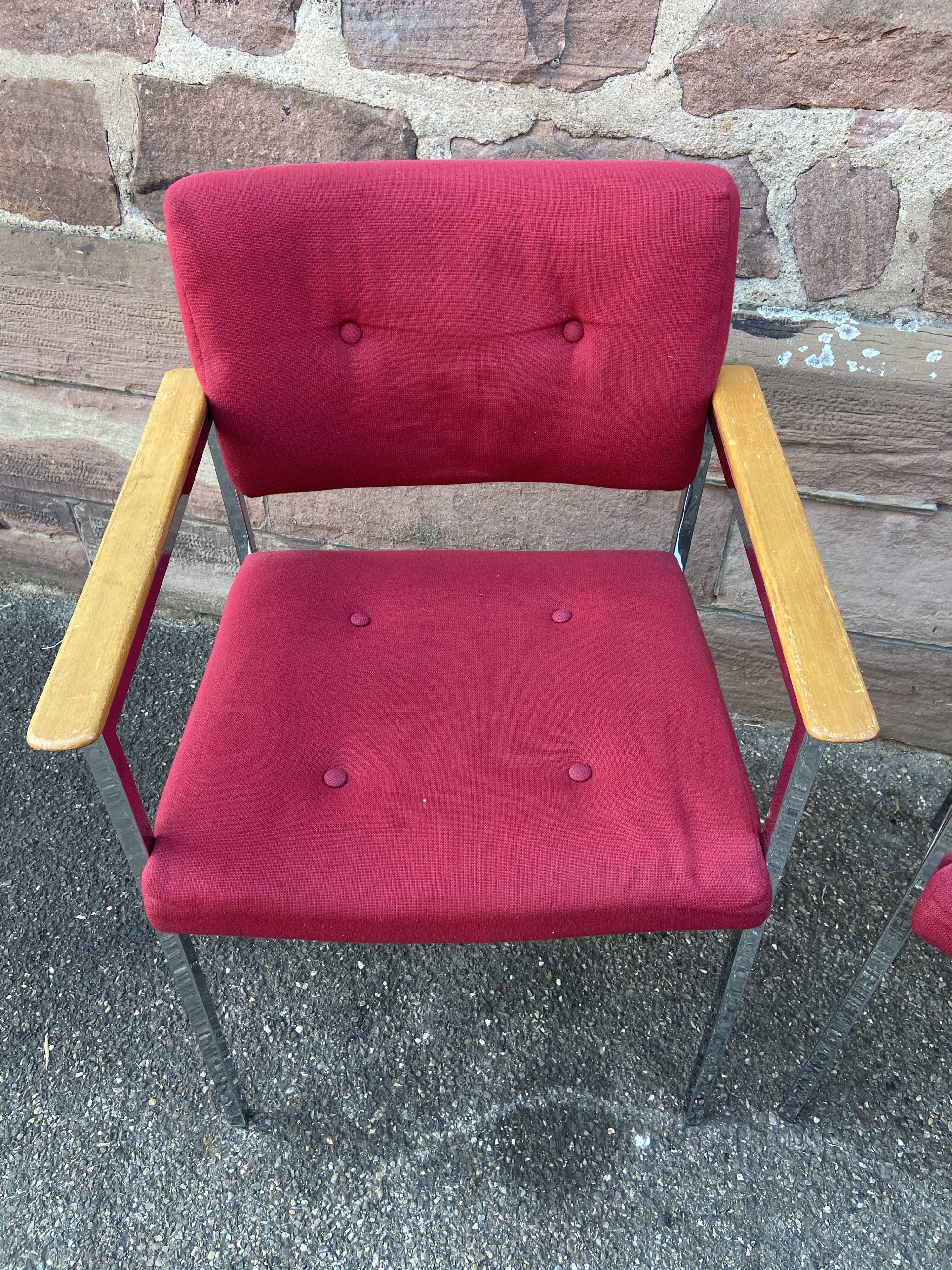 Pair of armchairs design Polsterstühle Röder & Söhne Frankfurt