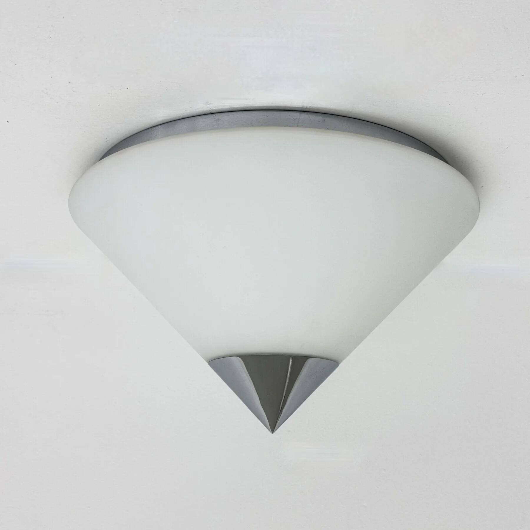 Limburg Glashütte wall ceiling lamp flush mount, 1970s