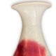 Large baluster vase in Chinese cracked ceramic Pigeon blood and celadon