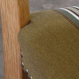 Danish modern brutalist oak dining chairs by Henning Kjærnulf, 1960s, set of 6