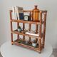 Vintage wall shelf in bamboo and rattan 70s/80s