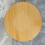 Pair of vintage pine tripod stools