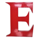 Red metal sign letter "E"