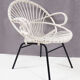 Fauteuil rotin blanc