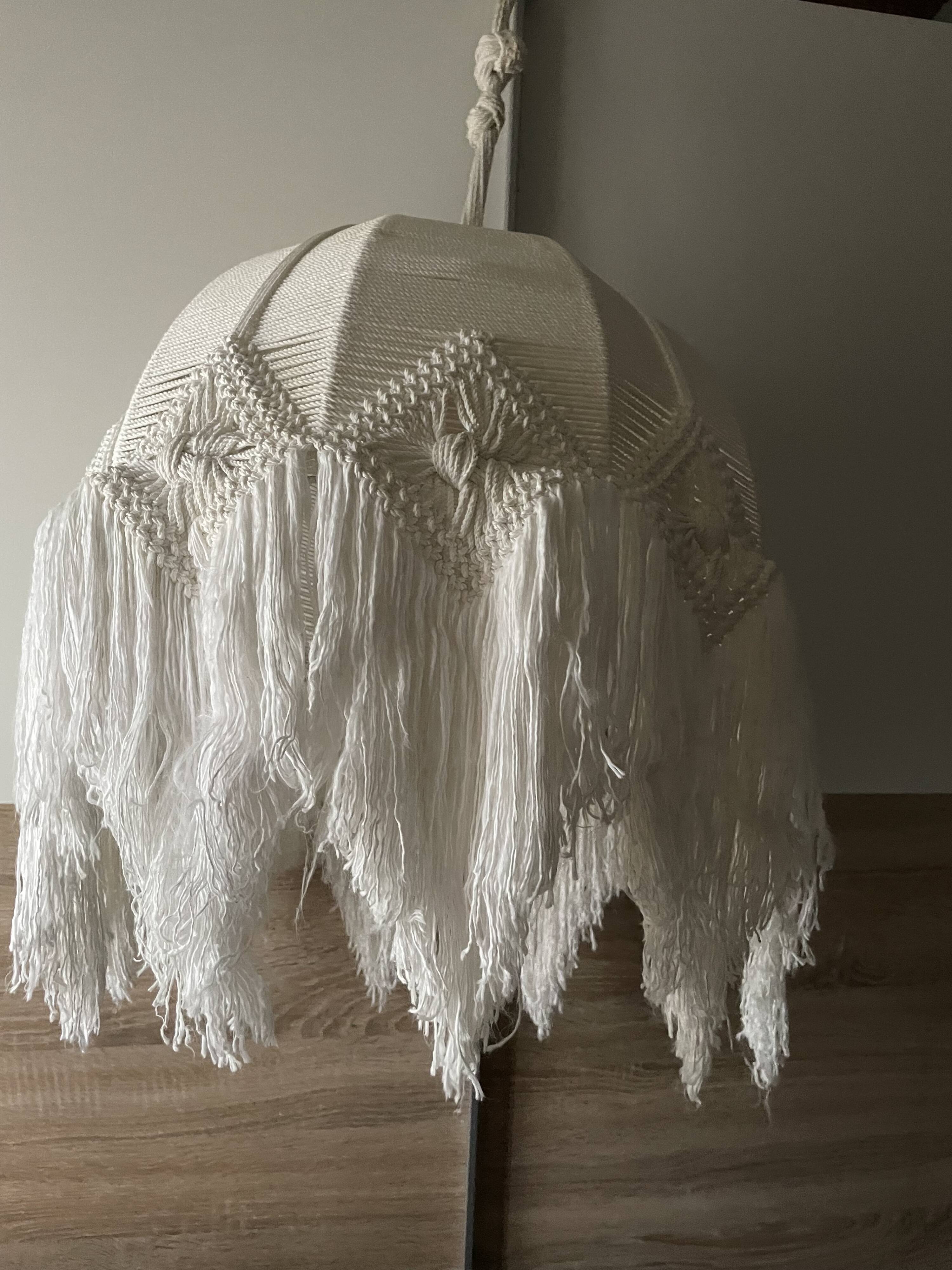 Macramé hanging lamp
