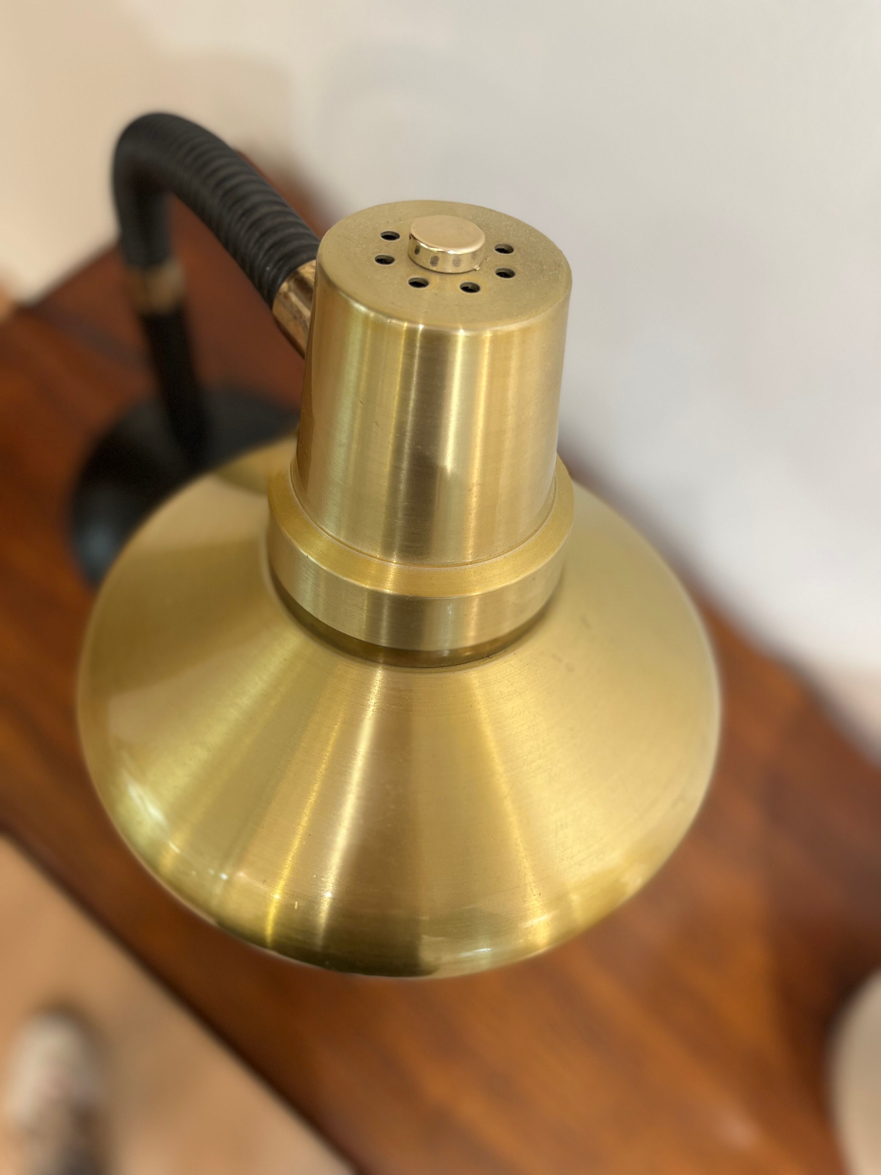 Gold metal desk lamp
