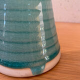 Set of 2 glazed stoneware candle holders