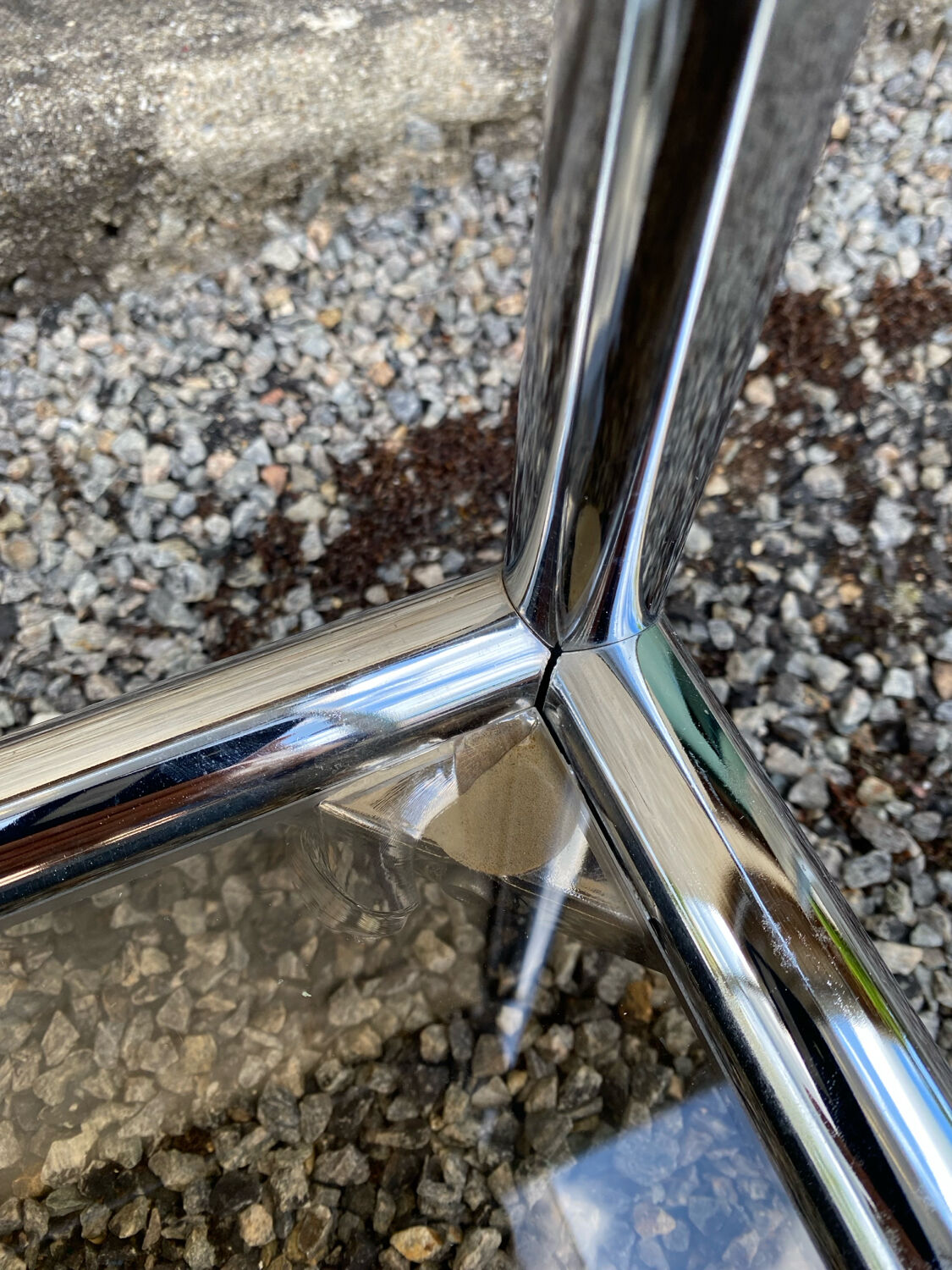 Vintage 1970s Rectangular Chrome High Shelf with 5 Smoked Glass Shelves