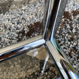 Vintage 1970s Rectangular Chrome High Shelf with 5 Smoked Glass Shelves