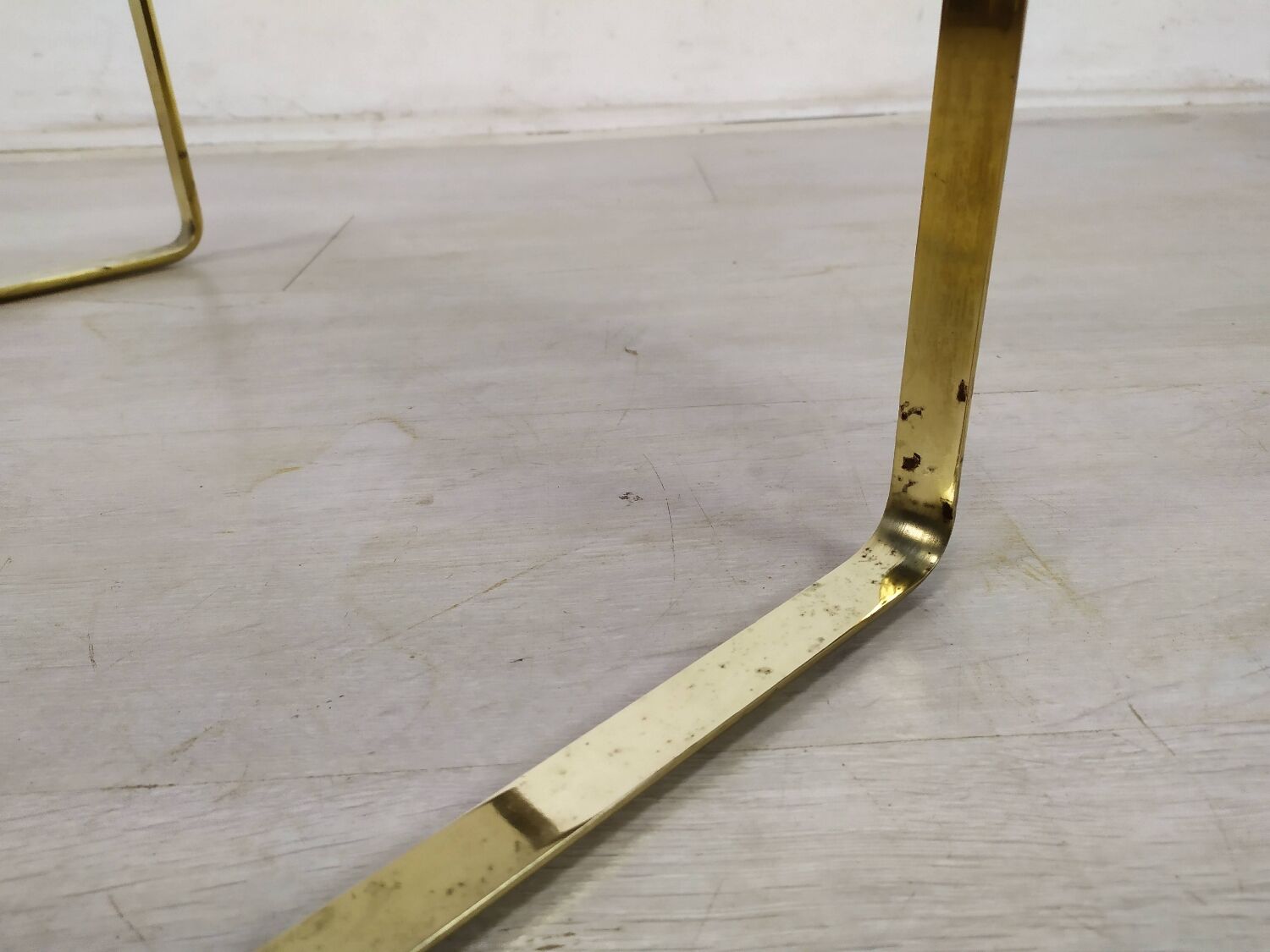 Golden sofa end table