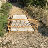 Rattan basket bed