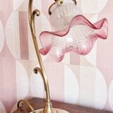 Pink tulip brass lamp